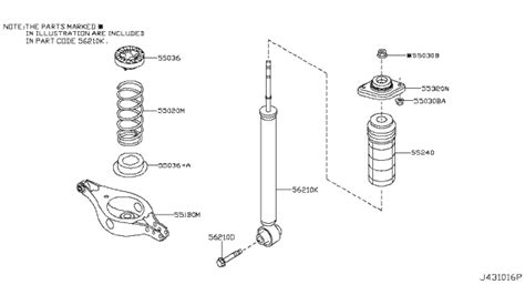 Rear Suspension 2010 Nissan Murano Suv