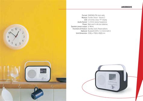 Portable DAB DAB FM Clock Radio Akai