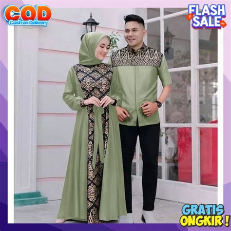 Jual Baju Pasangan Kapelan Games Couple Hari Raya Set Kouple Lebaran