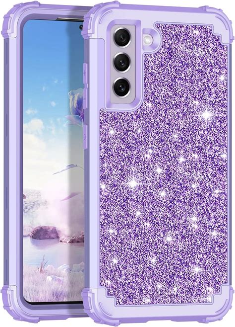 Lontect For Galaxy S21 Fe 5g Case Not Fit S21 5g Glitter Sparkle Bling 3 In 1