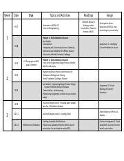 BIOEN 215 Schedule Aut18 Pdf Week Date Due 9 27 Welcome To BIOEN 215