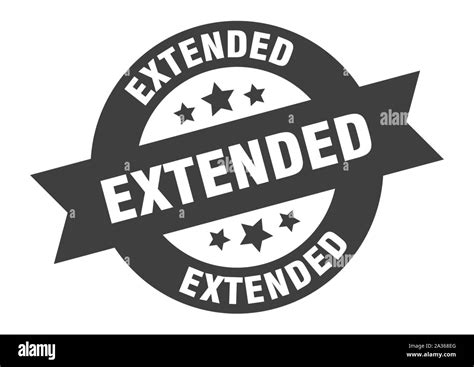 extended sticker sign  black  white stock  images alamy