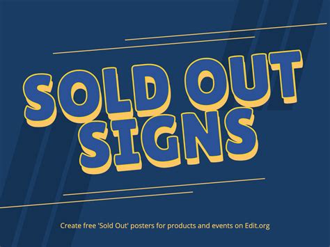 Create Sold Out Sign Images