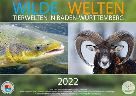 Schulkalender Wilde Welten 2022 Landesfischereiverband Baden