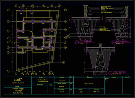 Detail Gambar Rencana Pondasi Dwg Koleksi Nomer 2