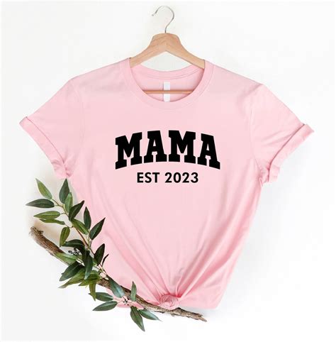 Mama Est 2023 Pregnancy Announcement Shirts 2023 New Mama Etsy