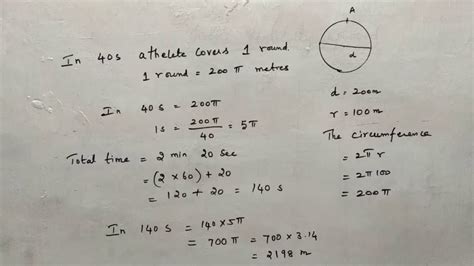 CBSE 9 An Athlete Completes One Round Of A Circular Track Of Diameter