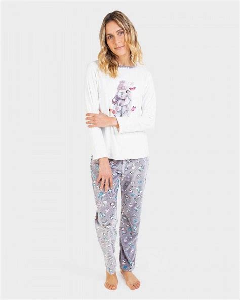 Pijama Señora Massana Rabbit Tallas S Color Gris