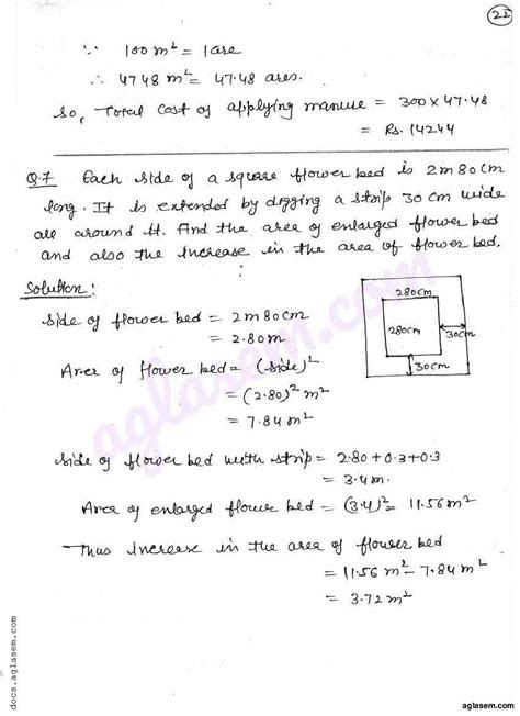 Rd Sharma Solutions For Class Mensuration I Perimeter And Area Of