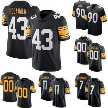 Custom Men Youth Football Jersey Pittsburgh Steelers T J Watt Kenny