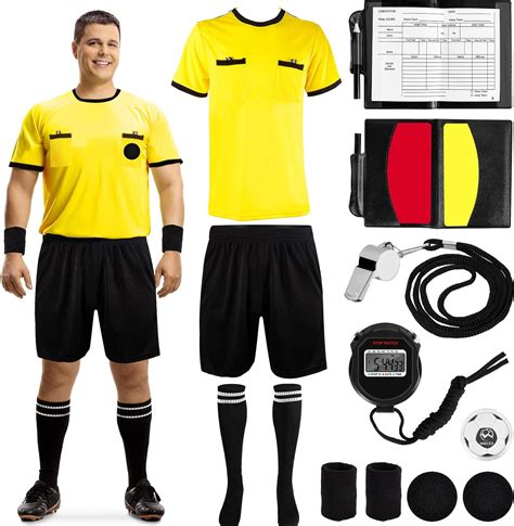 Xuhal Soccer Referee Kit Referee Shirt Soccer Referee Cards Referee