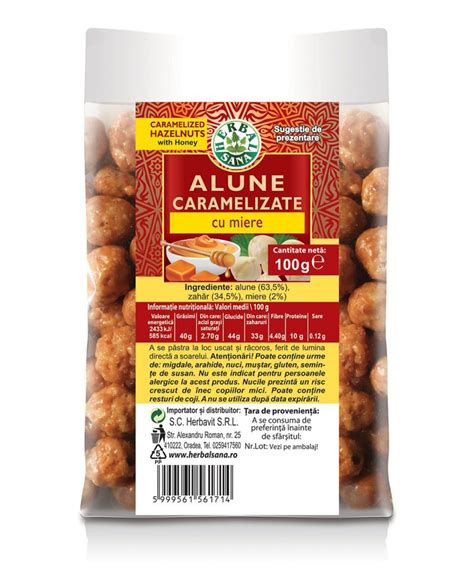 Alune Caramelizate Cu Aroma De Miere 100 G Herbavit Naturisti Ro