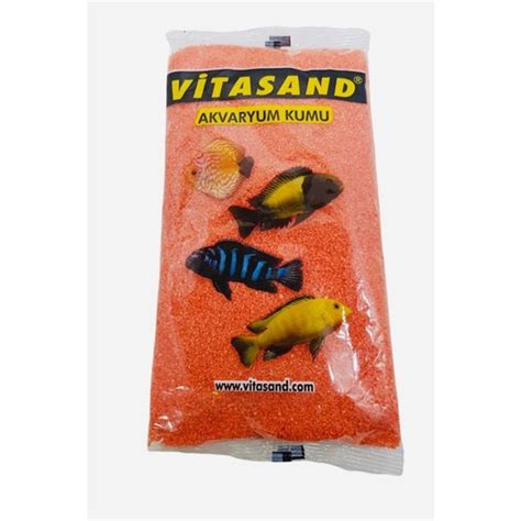 Vitasand Akvaryum ve Fanus Kumu 750 gr 1 2 mm Turuncu 1 Adet Fiyatı