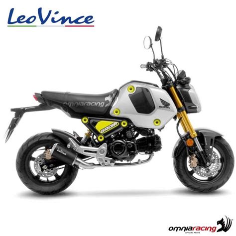 Leovince Full Exhaust System Lv 10 Black Steel Racing For Honda Msx125