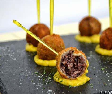 Croquetas De Morcilla Con Crema De Ma Z Dulce Cuuking Recetas De Cocina