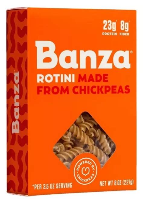 Banza Chickpea Pasta Rotini 8 Oz Chickpea Pasta High Protein Pasta Banza Chickpea Pasta