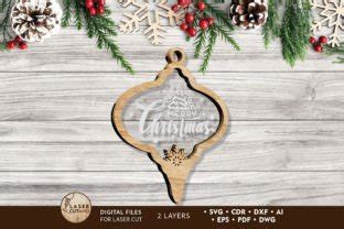 CHRISTMAS ORNAMENT Laser Cut Template Graphic By LaserCutano