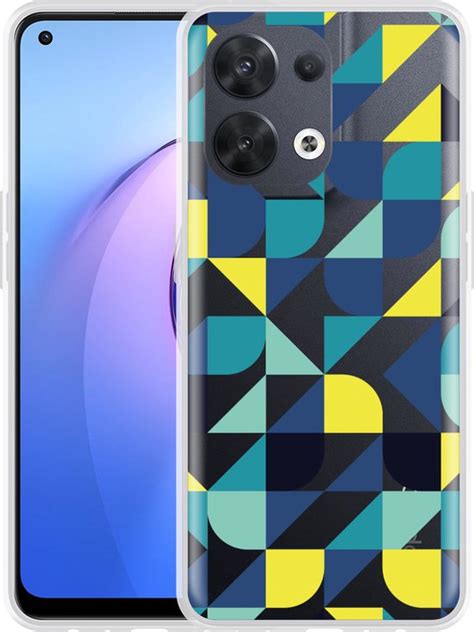 Hoesje Geschikt Voor Oppo Reno8 5G Modern Blauw Bol