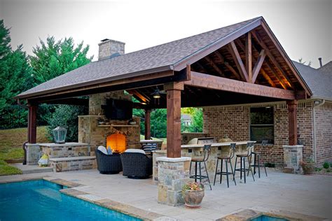 Outdoor Fireplace By Pool – I Am Chris