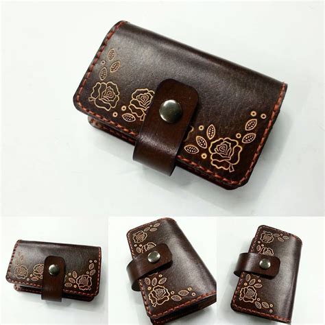 가죽공예 가죽 카드지갑만들기 가죽소품 가죽소품만들기 가죽염색 구로 가죽공방 Leather Carving Card