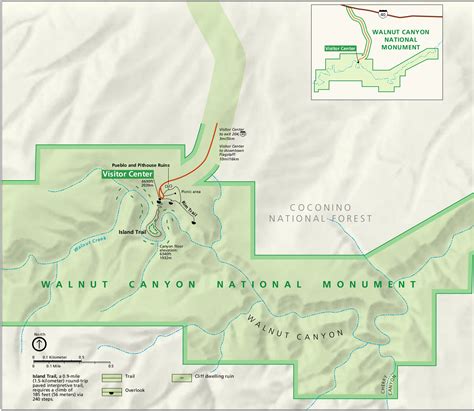 Walnut Canyon Maps | NPMaps.com - just free maps, period.