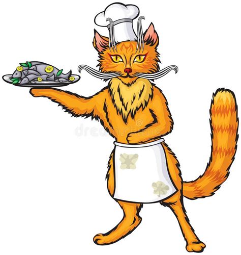 Red Cat Chef Stock Vector Illustration Of Cook Dish 21887969