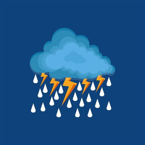 Rain Storm Clouds Bad Weather Icon Collection 60705148 Vector Art At