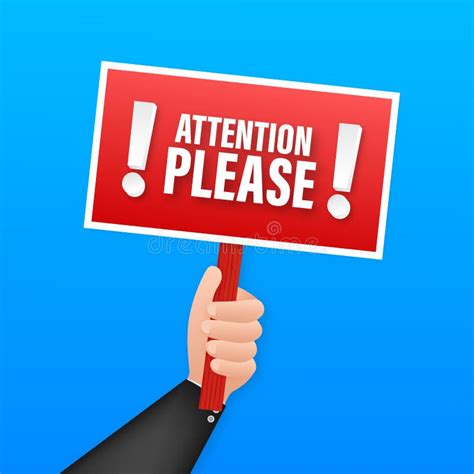 Attention Please Business Infographic Template Megaphone Banner