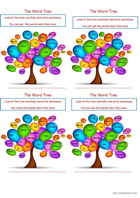 The Word Tree.: English ESL worksheets pdf & doc