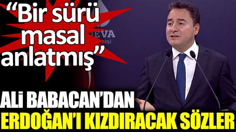 DEVA Partisi Genel Başkanı Ali Babacan dan Cumhurbaşkanı Erdoğan a