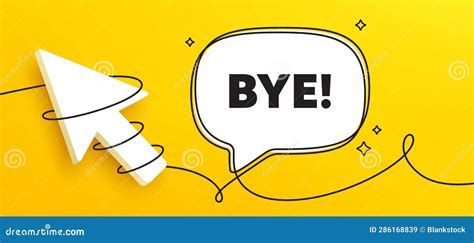 Bye Tag Leaving Or Farewell Message Continuous Line Chat Banner