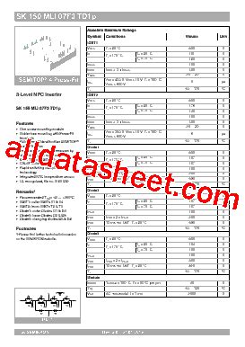 Td P Datasheet Pdf Semikron International