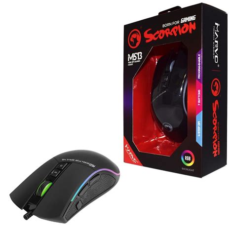 Marvo Scorpion M Usb Rgb Led Black Programmable Gaming Mouse