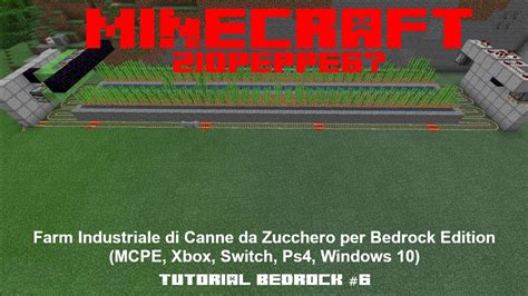 Minecraft ITA Farm Industriale Di Canne Da Zucchero Per Bedrock