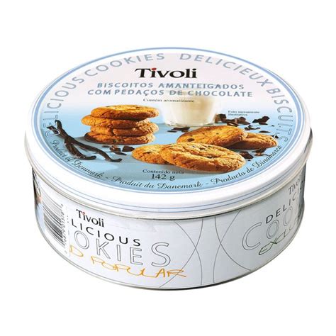 Cookies Amanteigados Chocolate Jacobsens Tivoli Lata 142g Shopee