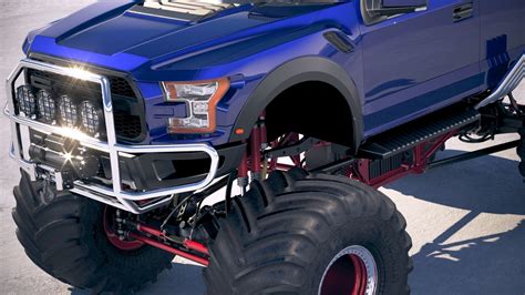 Modelo D Ford F Raptor Monster Truck Turbosquid