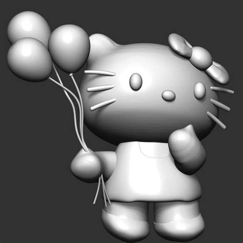 Co3d Hello Kitty With Ballons