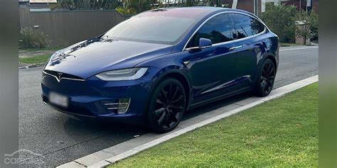 Tesla Model X Blue car with electric engine range over 600km for sale ...