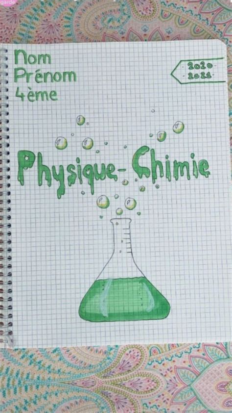 Page De Garde De Physique Chimie Svt Et Technologie Physique Chimie