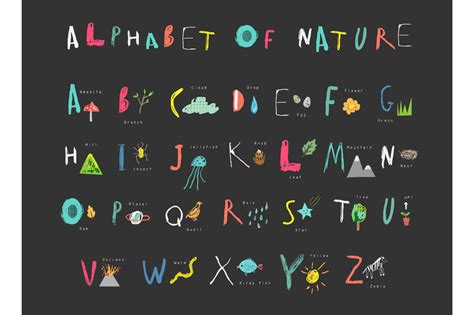 Alphabet of Nature ~ Illustrations ~ Creative Market