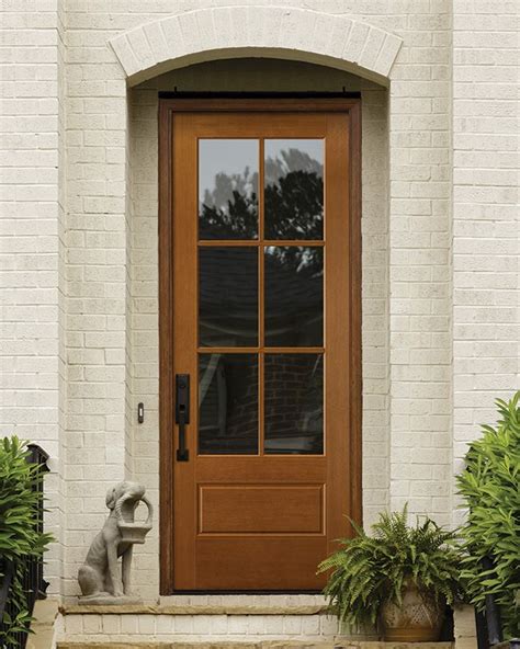 96 3 4 Lite 6 Lite Sdl Grids Colonial Vista Grande Fir Fiberglass Flush Glazed Single Door