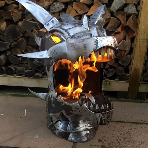 Fire-Breathing Dragon Fire Pit / Metal Art | Dragon fire pit, Outdoor ...