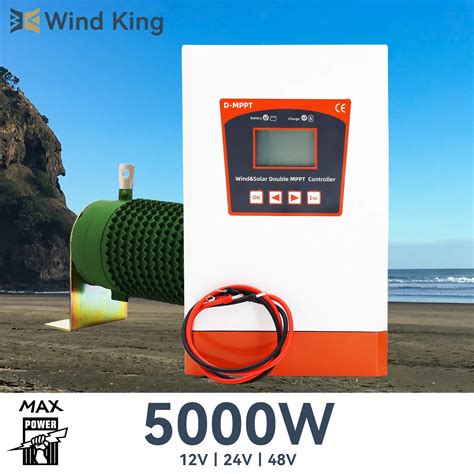 Windking MPPT Controlador De Carga Sistema H Brido Solar E E Lico 5000W