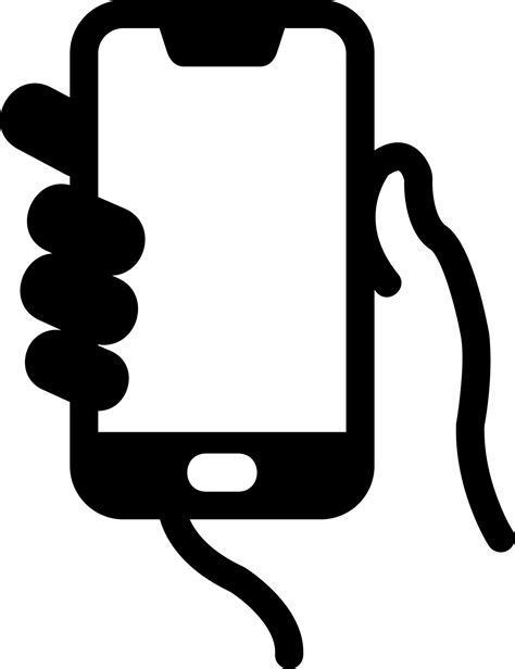 Hands Holding Mobile Phone Vector Icon 20005145 Vector Art At Vecteezy