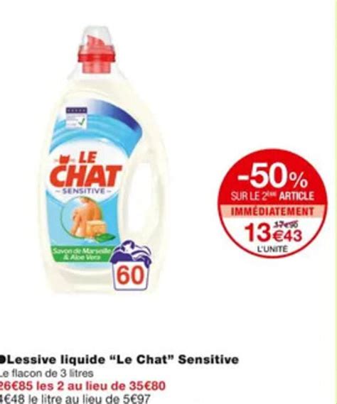 Promo Lessive Liquide Lo Chat Sensitive Chez Monoprix