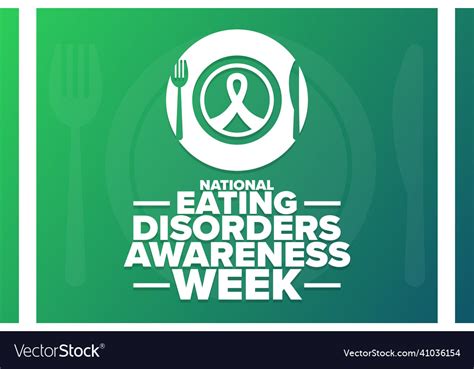 National eating disorders awareness week holiday Vector Image