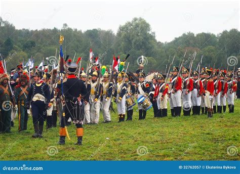 Napoleonic War Soldiers Reenactors From Different Groups Editorial Photography Image 32762057