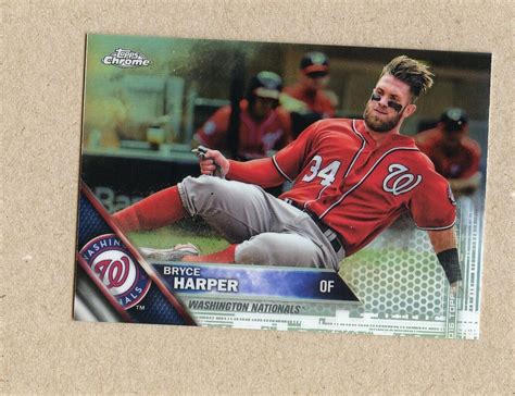 Topps Chrome Refractor Bryce Harper Washington Nationals Ebay