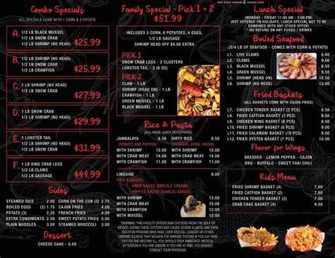 Online Menu Of Juicy Seafood Restaurant Rochester New York 14623 Zmenu