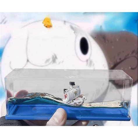 Tiktok One Piece Anime Cruise Ship Fluid Drifting Bottle Car Desktop Ornamentos Barco Flutuante